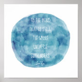 引用文バイ感動的ラオスTzu on blue water color ポスター (正面)