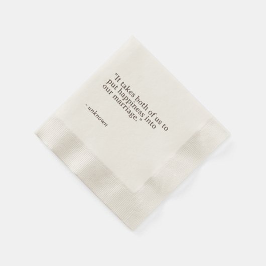 引用文パーソナライズされたまたはソングリリック結婚のナプキン 縁ありカクテルナプキン (角)