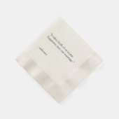 引用文パーソナライズされたまたはソングリリック結婚のナプキン 縁ありカクテルナプキン (角)