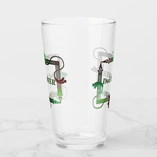 引用文パーソナライズされたビールガラスパパ タンブラーグラス (右)