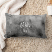 引用文ピローマンケイブグレーの水色デザイン ランバークッション (ブランケット)