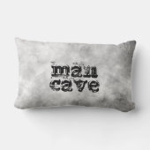 引用文ピローマンケイブグレーの水色デザイン ランバークッション (裏面)