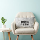 引用文ピローマンケイブグレーの水色デザイン ランバークッション (椅子)