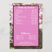 引用文ピーチ開花ツリーバックグラウンド葬儀 プログラム (裏面)