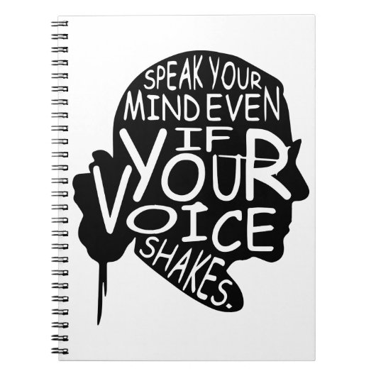 引用文フェミニストギフト、悪名高いRBG ノートブック (正面)