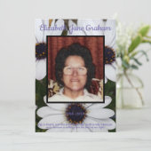 引用文フォトアフリカデイジー背景葬儀 プログラム (スタンド正面)