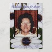 引用文フォトアフリカデイジー背景葬儀 プログラム (正面)