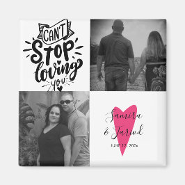 引用文フォトコラージバレンタインデーのカード マグネット