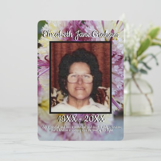 引用文フォトスパイダーママフローラ背景葬儀 プログラム (スタンド正面)