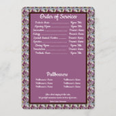 引用文フォトスパイダーママフローラ背景葬儀 プログラム (裏面)