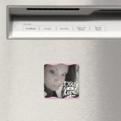 引用文フォトバレンタインデー引用文ピンク マグネット (インサイチュ (食洗機))