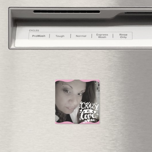 引用文フォトバレンタインデー引用文ピンク マグネット (インサイチュ (食洗機))