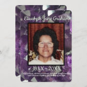 引用文フォトパープルアメジストクリスタル葬儀 プログラム (正面/裏面)