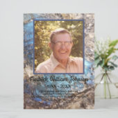 引用文フォトブルーグリーンラブラドーライト葬儀 プログラム (スタンド正面)