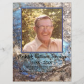 引用文フォトブルーグリーンラブラドーライト葬儀 プログラム (正面)