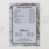 引用文フォトレイクシーガル背景葬儀 プログラム (裏面)