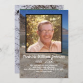 引用文フォトレイクシーガル背景葬儀 プログラム (正面/裏面)