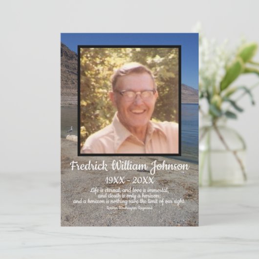 引用文フォトレイクシーガル背景葬儀 プログラム (スタンド正面)