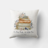 引用文ブッカスタムクヴィンテージベージュブルーバラ クッション (裏面)