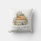 引用文ブッカスタムクヴィンテージベージュブルーバラ クッション (正面)