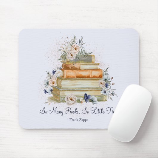 引用文ブッカスタムクヴィンテージベージュブルーバラ マウスパッド (マウス)