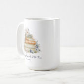 引用文ブッカスタムクヴィンテージベージュブルーフラワーズ コーヒーマグカップ (正面左)