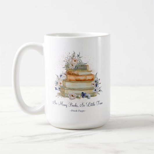 引用文ブッカスタムクヴィンテージベージュブルーフラワーズ コーヒーマグカップ (左)