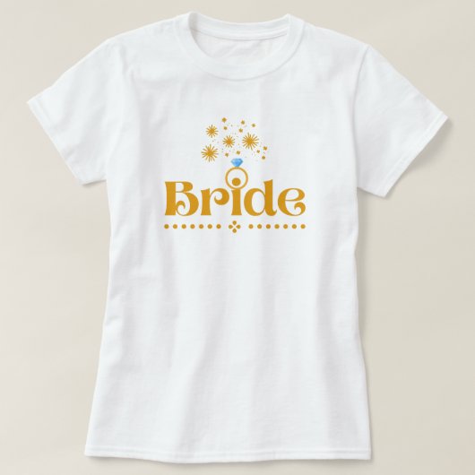 引用文ブライドエンナイトダイヤモンド金ゴールドズ結婚リングや輪  Tシャツ (デザイン正面)