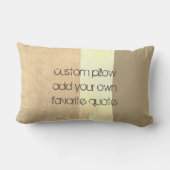 引用文ベージュカスタムセピア装飾用クッションの追加 ランバークッション (裏面)