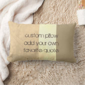 引用文ベージュカスタムセピア装飾用クッションの追加 ランバークッション (ブランケット)