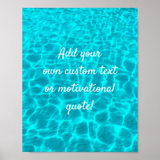 引用文ポスタカスタムーの作成 – スイミングプール ポスター (正面)