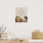 引用文ポスタカスタムーの作成 – ブドウ&ワイン ポスター (キッチン)