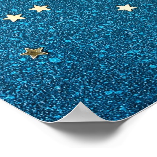 引用文ポスタカスタムーの作成 – 金ゴールドスター ポスター (角)