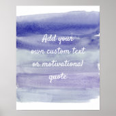 引用文ポスタカスタムーを作成する – 紫色の水色 ポスター (正面)