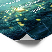 引用文ポスターのカスタム作成 – Glowworm Forest ポスター (角)