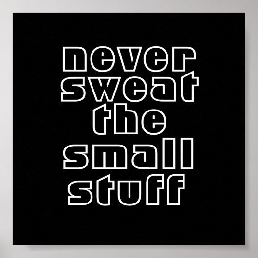 引用文ポスターは決して小さな物を汗をかかない ポスター (正面)