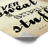 引用文ポスターは決して汗を小さな物文字 ポスター (角)