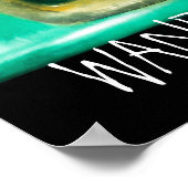 引用文ポスターヴィンテージスーツケース付きワンダーラスト ポスター (角)