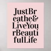 引用文ポスター感動的ピンクを吸う ポスター (正面)