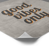 引用文ポスター良い雰囲気のみグレーデザイン ポスター (角)