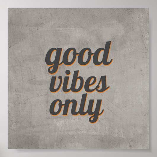 引用文ポスター良い雰囲気のみグレーデザイン ポスター (正面)