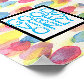 引用文ポスター良い雰囲気のみ水彩デザイン ポスター (角)