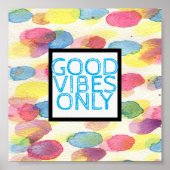 引用文ポスター良い雰囲気のみ水彩デザイン ポスター (正面)