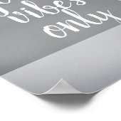 引用文ポスター良い雰囲気のみ灰色と白 ポスター (角)