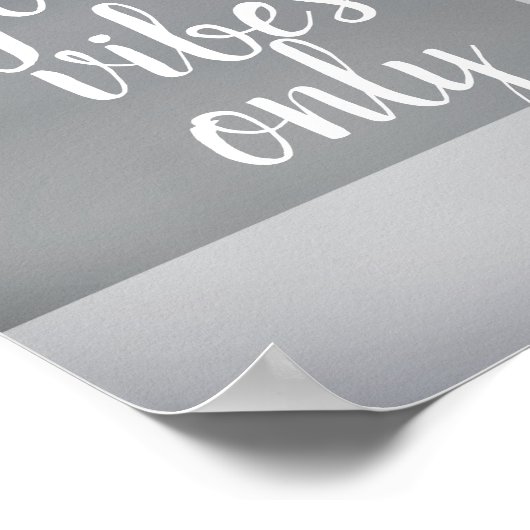 引用文ポスター良い雰囲気のみ灰色と白 ポスター (角)