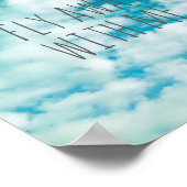 引用文ポスター青空自然写真と文字 ポスター (角)