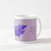 引用文マグ、許しACIMギフト、紫の天使 コーヒーマグカップ (正面右)