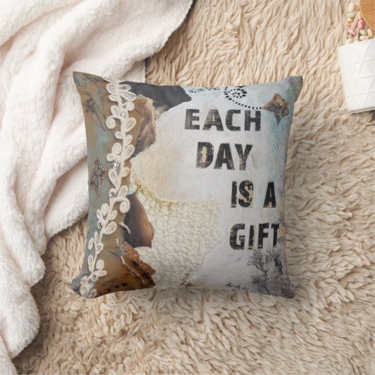 引用文ミックスメディアアート毎日はギフト クッション (ブランケット)