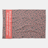 引用文メリークリスマスペパーミントキャンディキャンディキャンセスススススノー キッチンタオル (横)