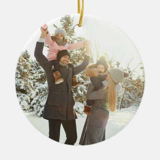 引用文モダン写真のパーソナライカスタムズ セラミックオーナメント (正面)